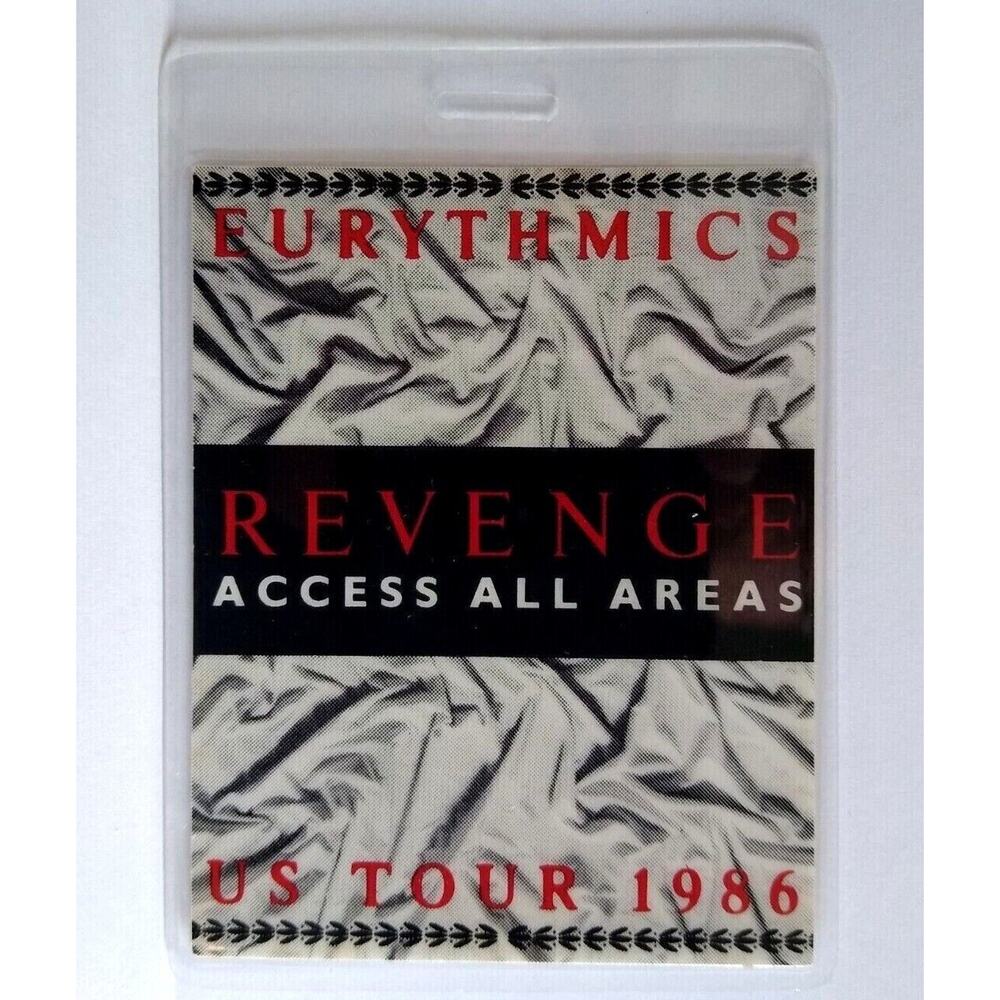 Eurythmics Revenge Backstage Pass Original 1986 New Wave Synth-Pop Electronic